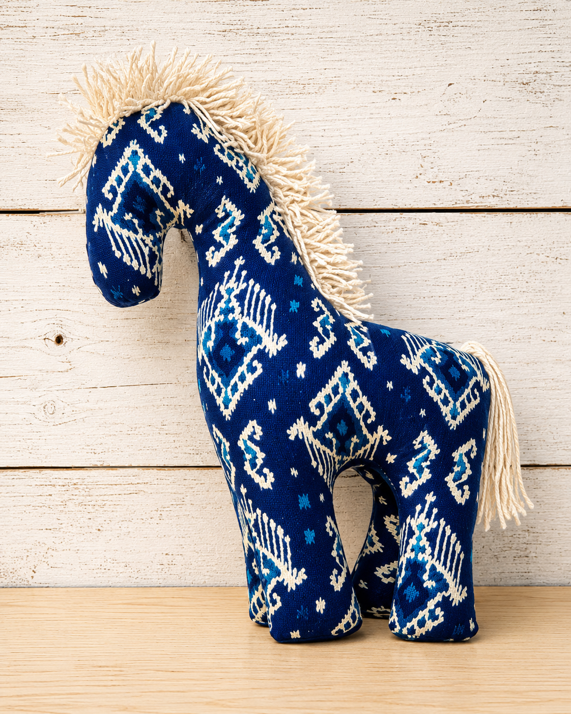 Handmade Fabric Horse Soft Toy (8 Inch) | Artisan-Made Eco-Friendly Plush Horse