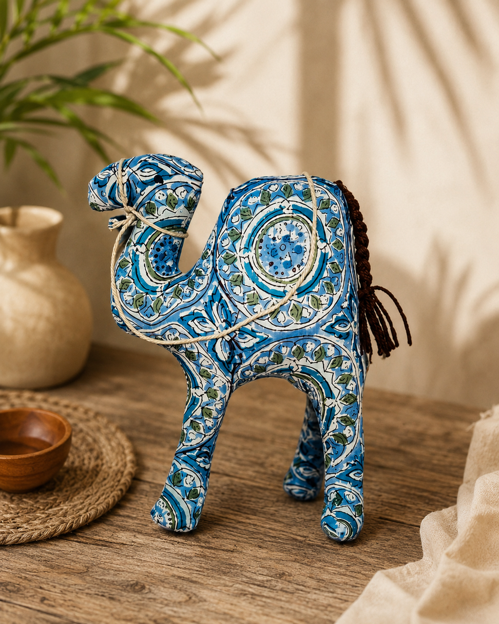 Handmade Fabric Camel Toy (8 Inch) | Artisan-Made Eco-Friendly Plush Camel
