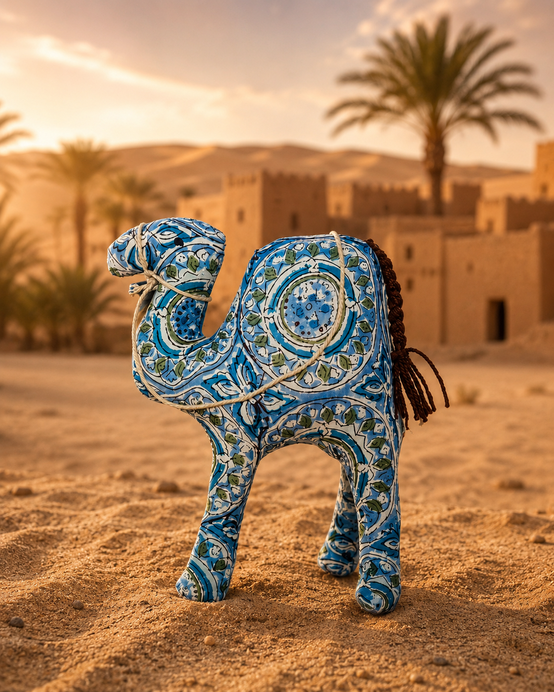 Handmade Fabric Camel Toy (8 Inch) | Artisan-Made Eco-Friendly Plush Camel