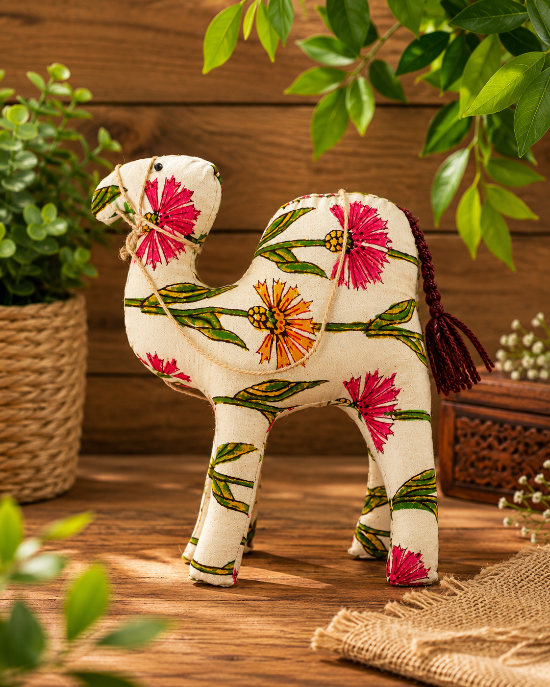 Handmade Fabric Camel Toy (8 Inch) | Artisan-Made Eco-Friendly Plush Camel