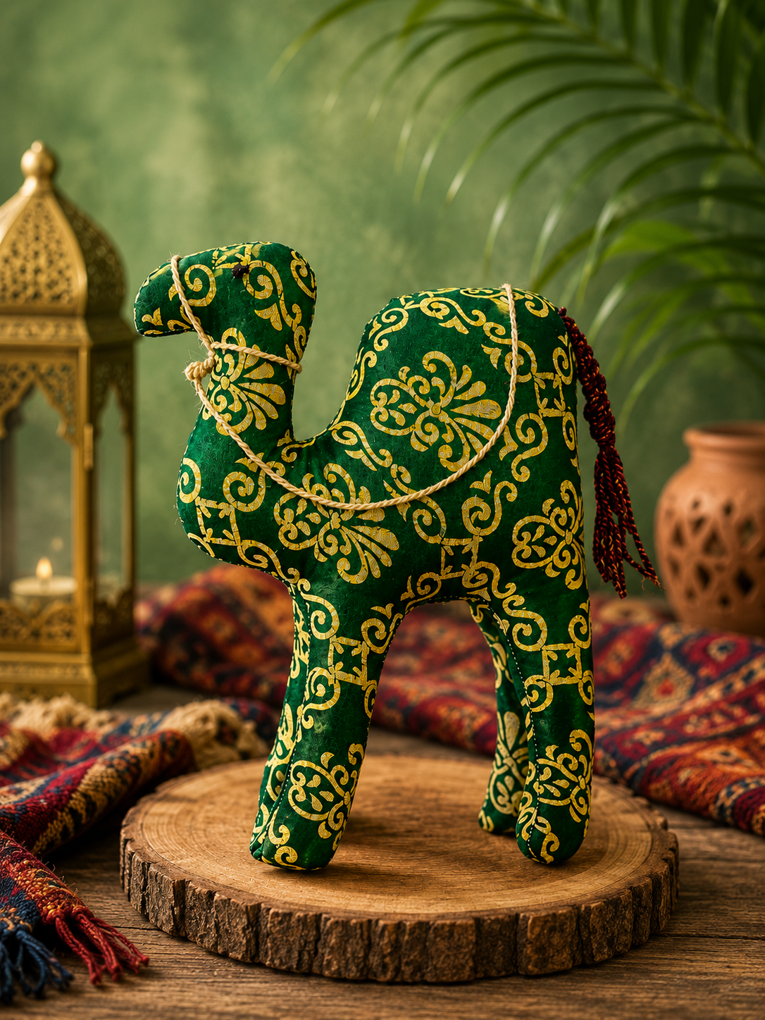 Handmade Fabric Camel Toy (8 Inch) | Artisan-Made Eco-Friendly Plush Camel