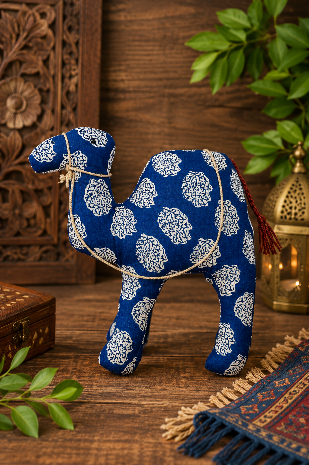 Handmade Fabric Camel Toy (8 Inch) | Artisan-Made Eco-Friendly Plush Camel