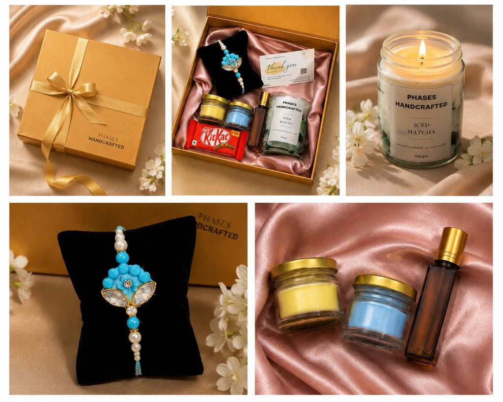 Premium Rakhi Gift Hamper for Brother | Candle, Chocolates & Fragrance Gift Box