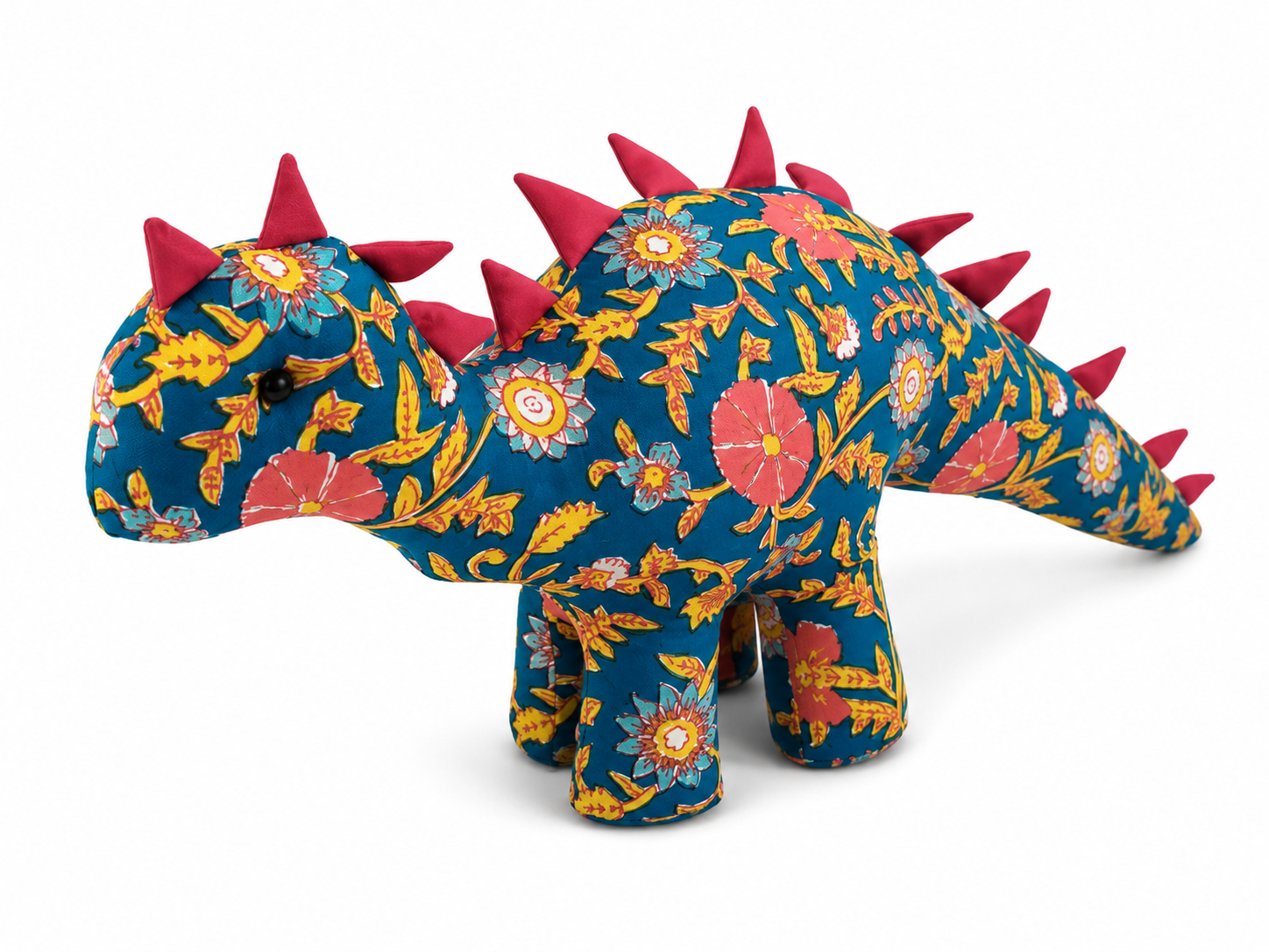 Handcrafted Floral Dinosaur Soft Toy