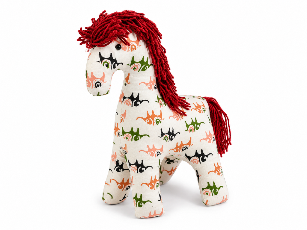 Handcrafted Fabric Horse Soft Toy