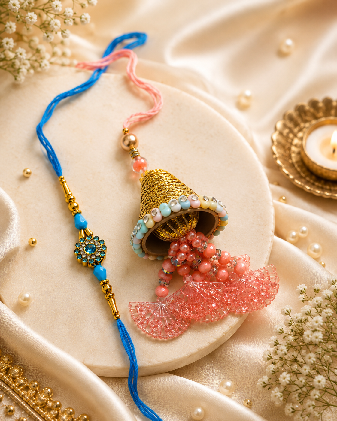 Premium Bhaiya Bhabhi Rakhi & Lumba Set