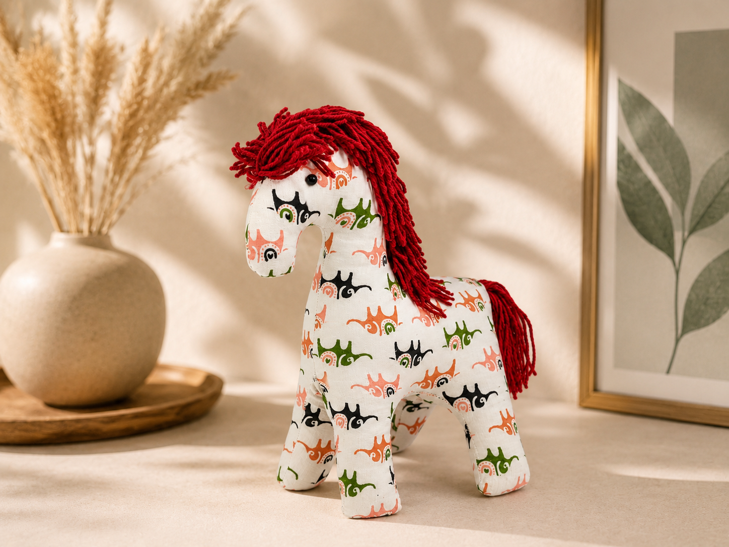 Handcrafted Fabric Horse Soft Toy