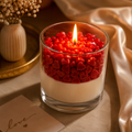 Love Hearts Handmade Soy Wax Candle – Romantic Gift in Glass Jar