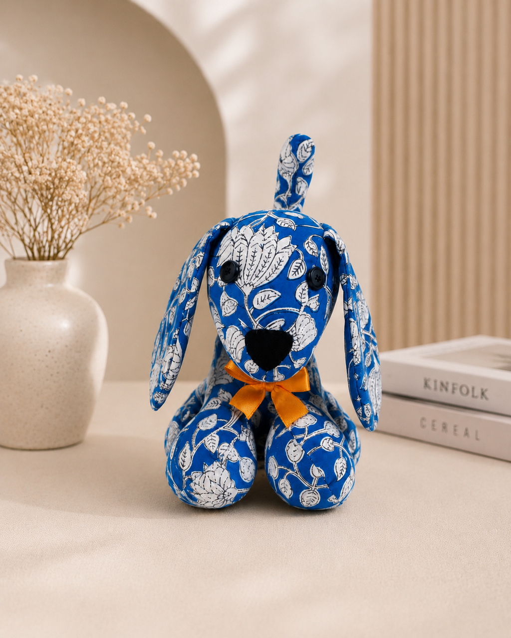 Handcrafted Floral Puppy Soft Toy