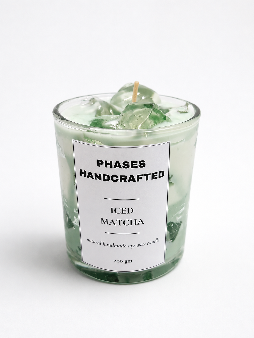 Iced Matcha Candle – Handmade Soy Wax Dessert Candle | Phases Handcrafted