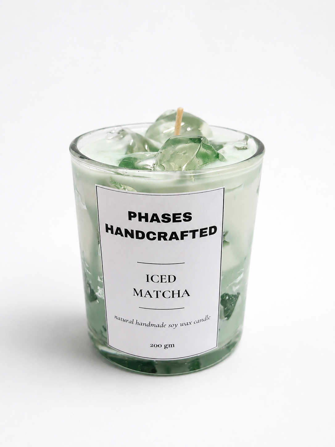 Iced Matcha Candle – Handmade Soy Wax Dessert Candle | Phases Handcrafted