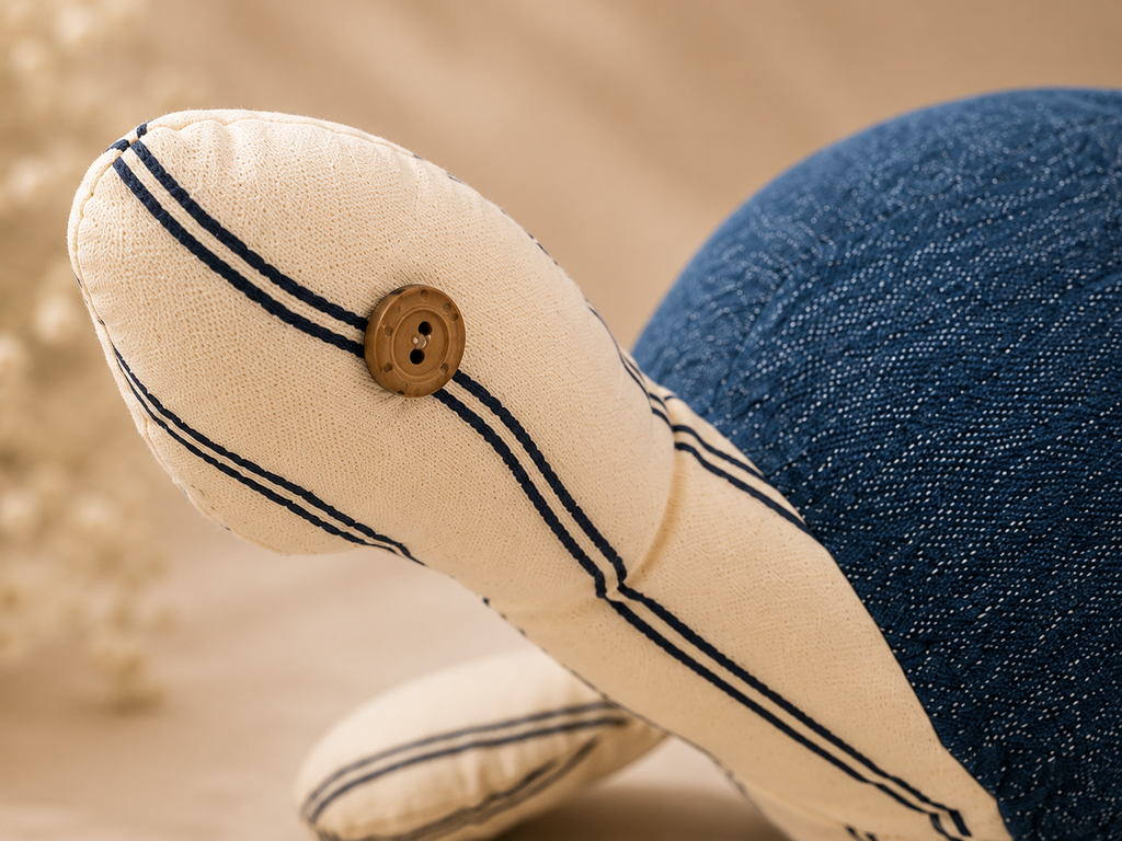 Handcrafted Fabric Turtle Soft Toy