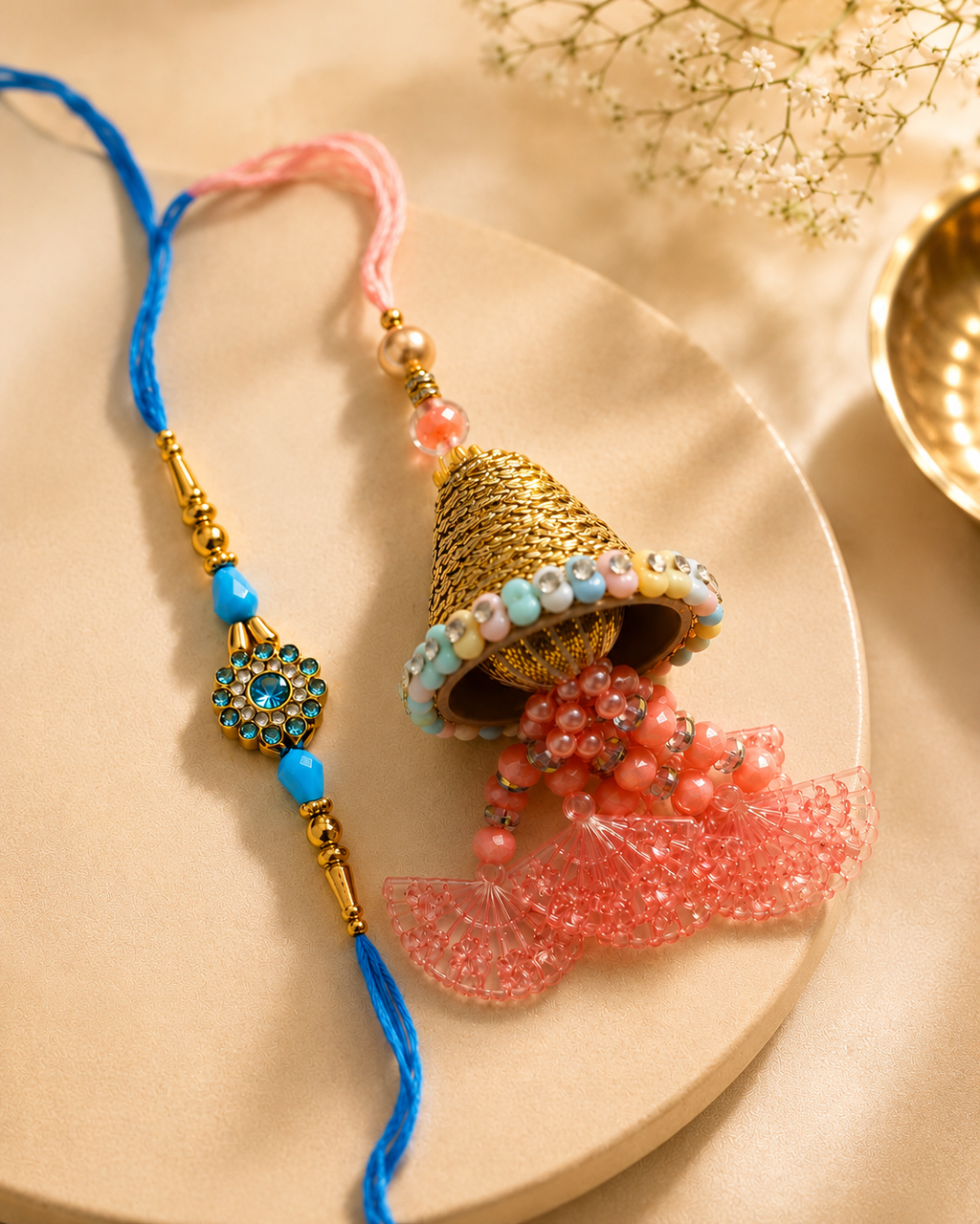 Premium Bhaiya Bhabhi Rakhi & Lumba Set