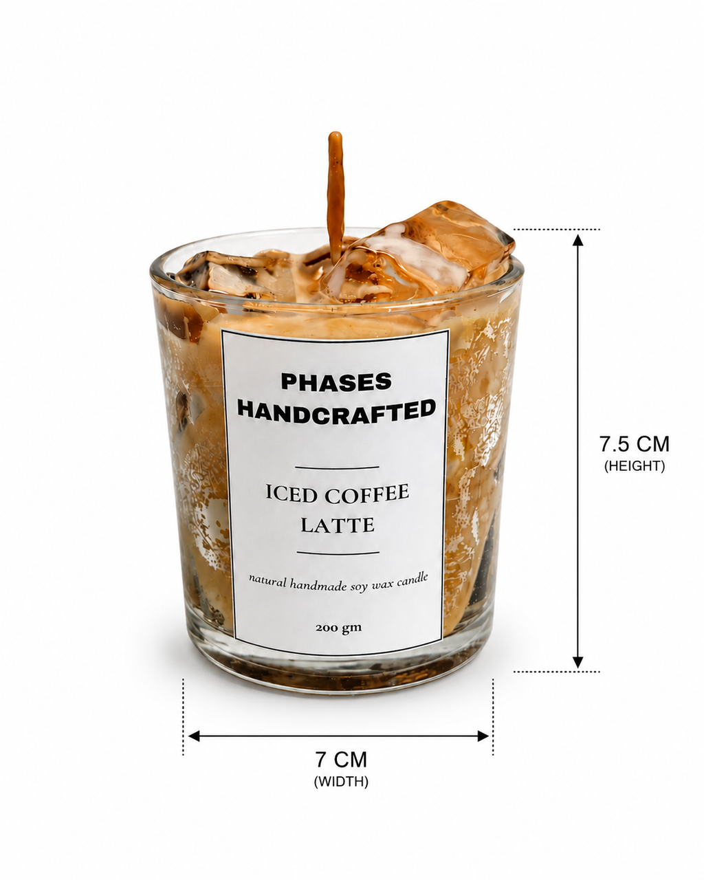 Iced Coffee Latte Candle – Handmade Soy Wax Café Candle | Phases Handcrafted