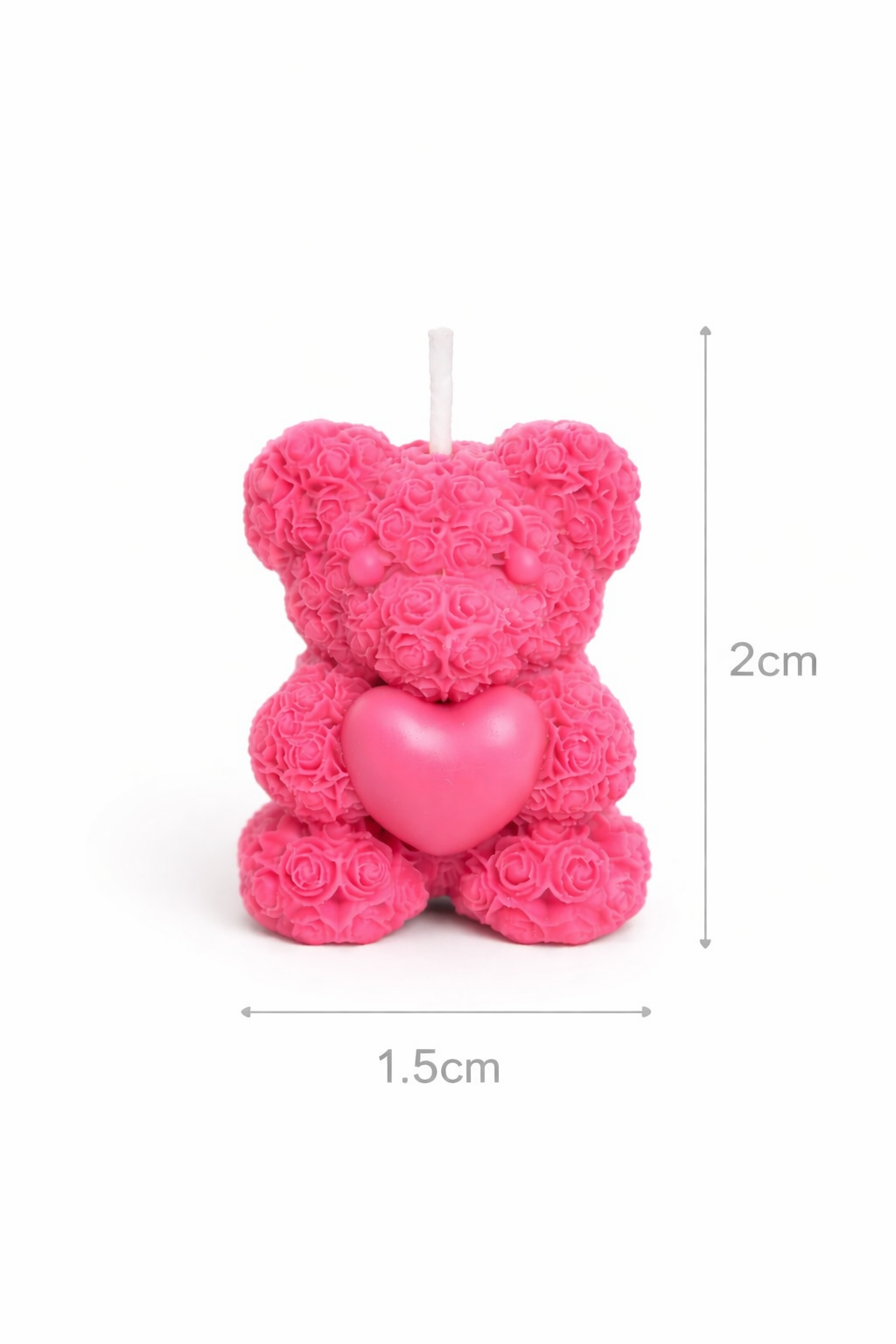 Rose Teddy Bear Soy Wax Candle Set (Pack of 2)