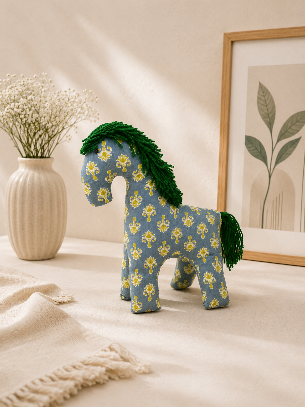 Handcrafted Fabric Horse Soft Toy