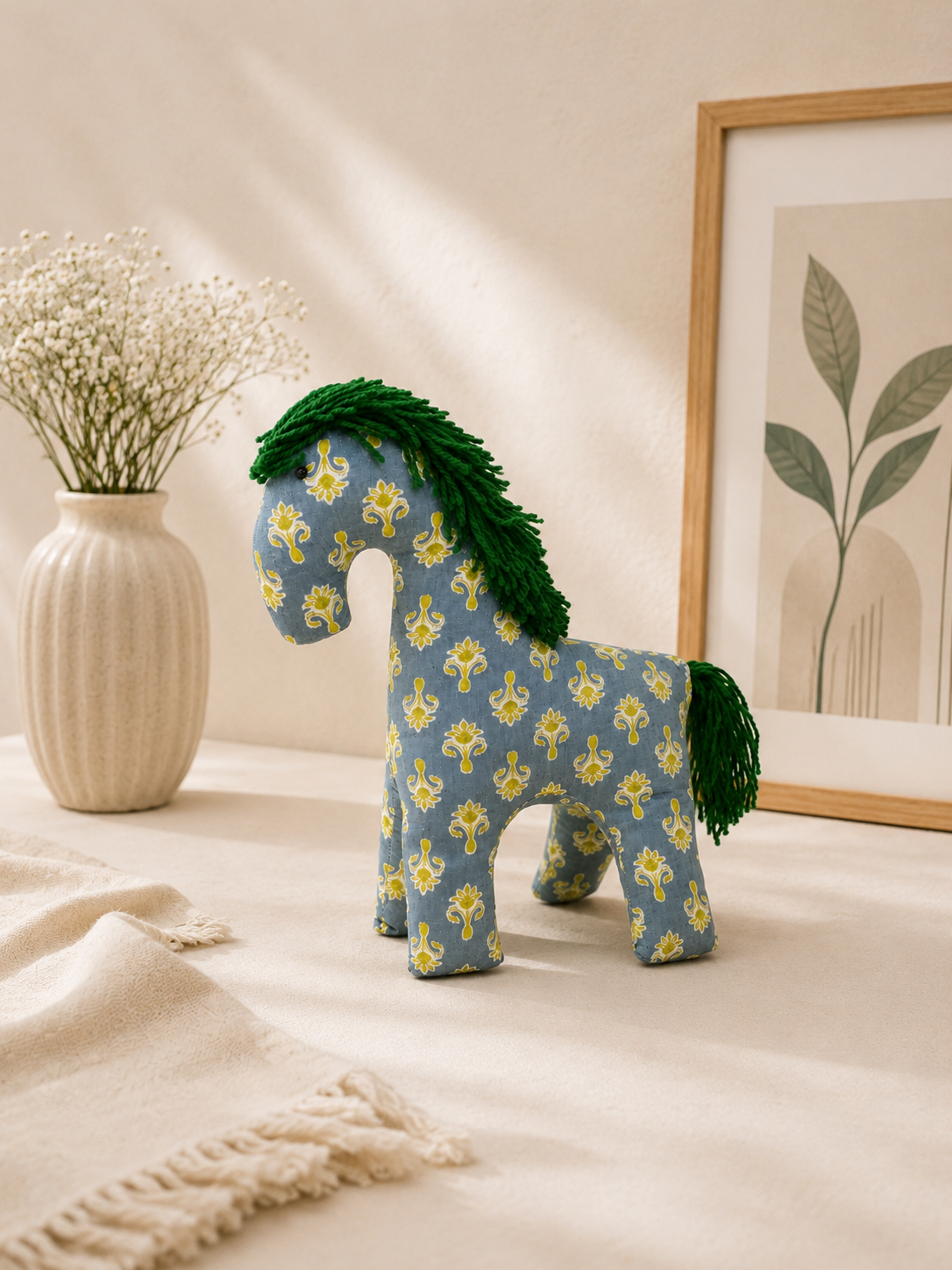 Handcrafted Fabric Horse Soft Toy