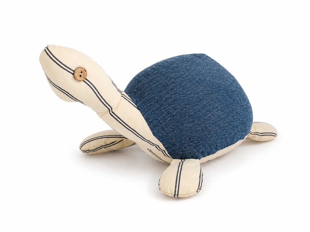 Handcrafted Fabric Turtle Soft Toy