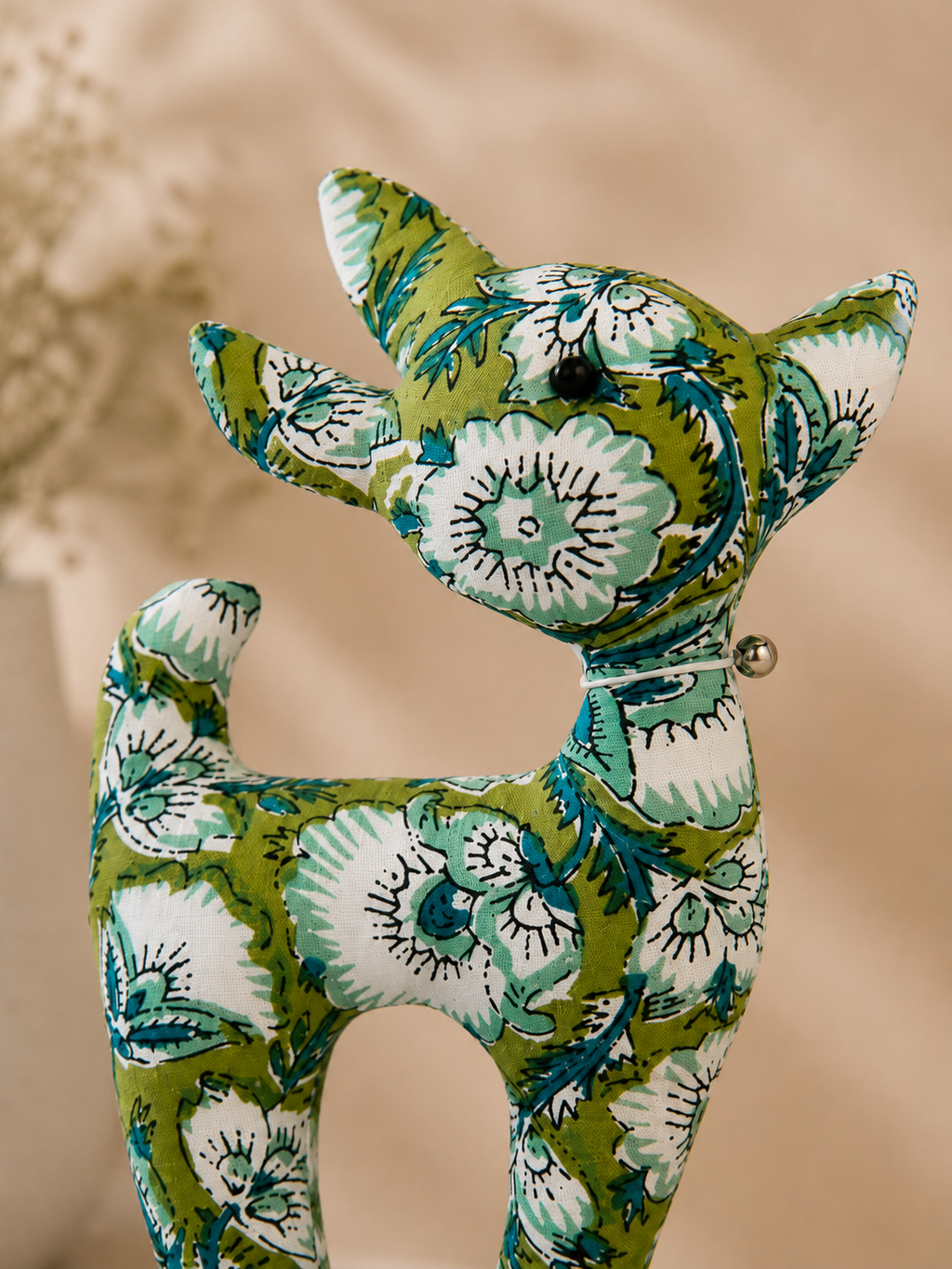 Handcrafted Floral Deer Soft Toy