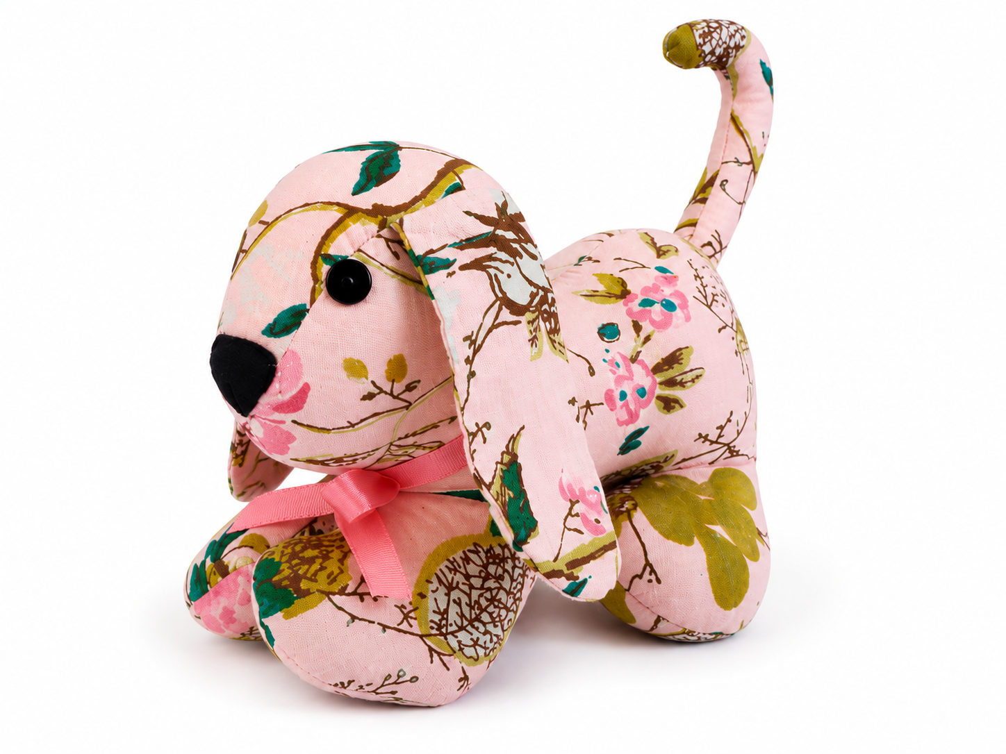 Handcrafted Floral Puppy Soft Toy