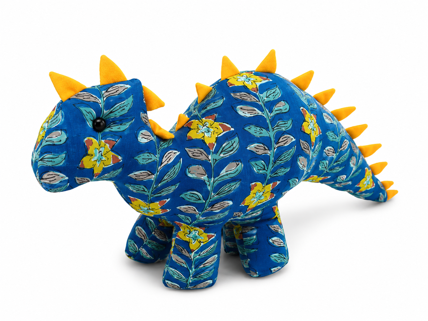Handcrafted Floral Dinosaur Soft Toy