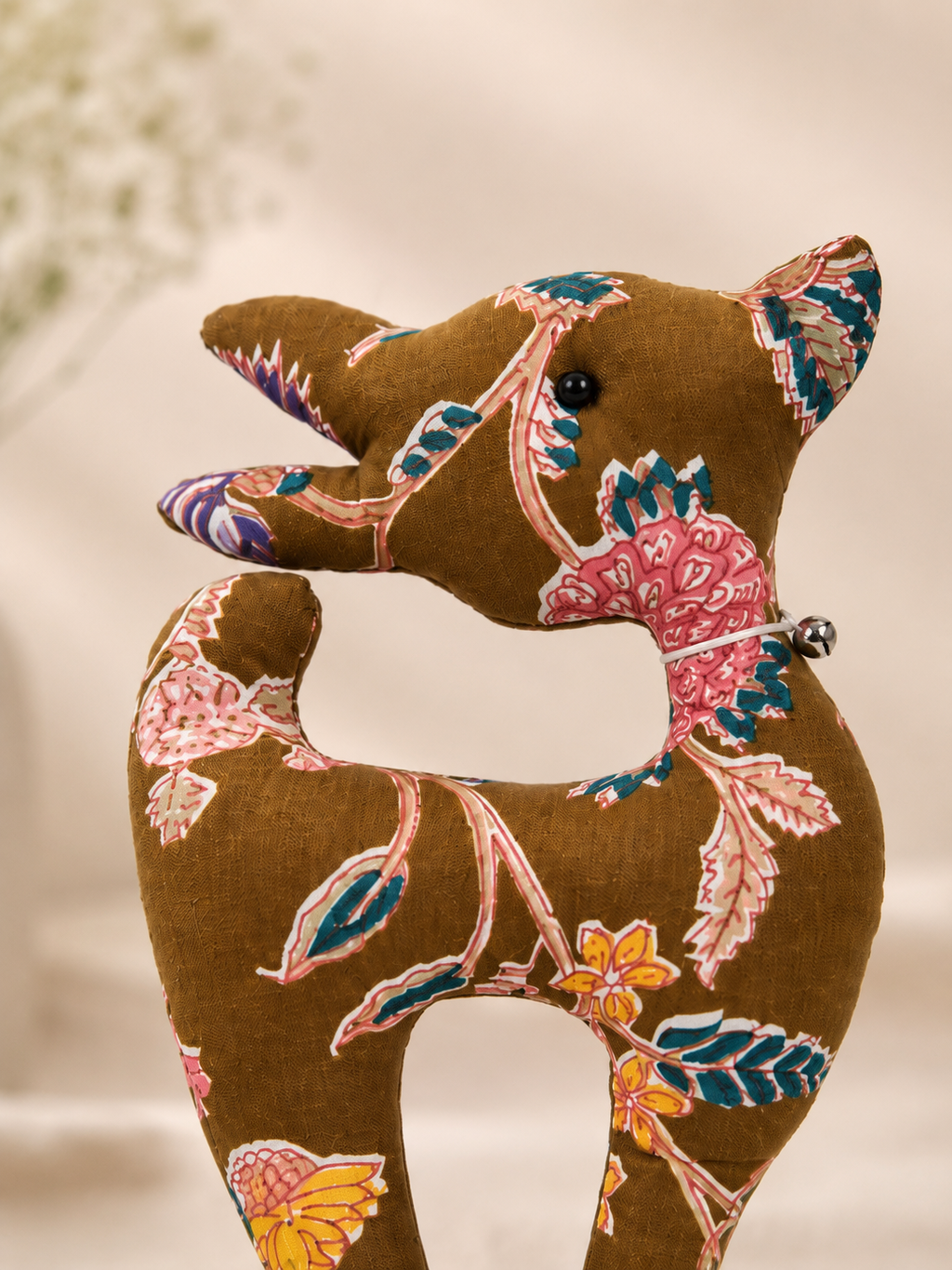 Handcrafted Floral Deer Soft Toy