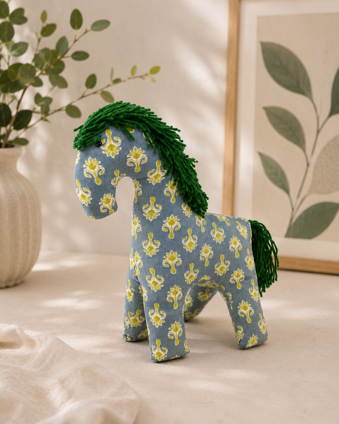 Handcrafted Fabric Horse Soft Toy
