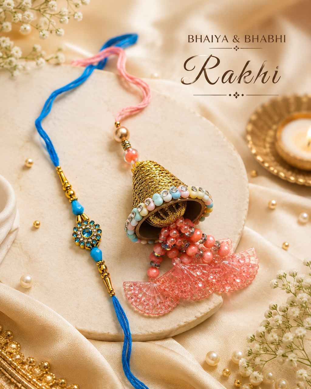 Premium Bhaiya Bhabhi Rakhi & Lumba Set