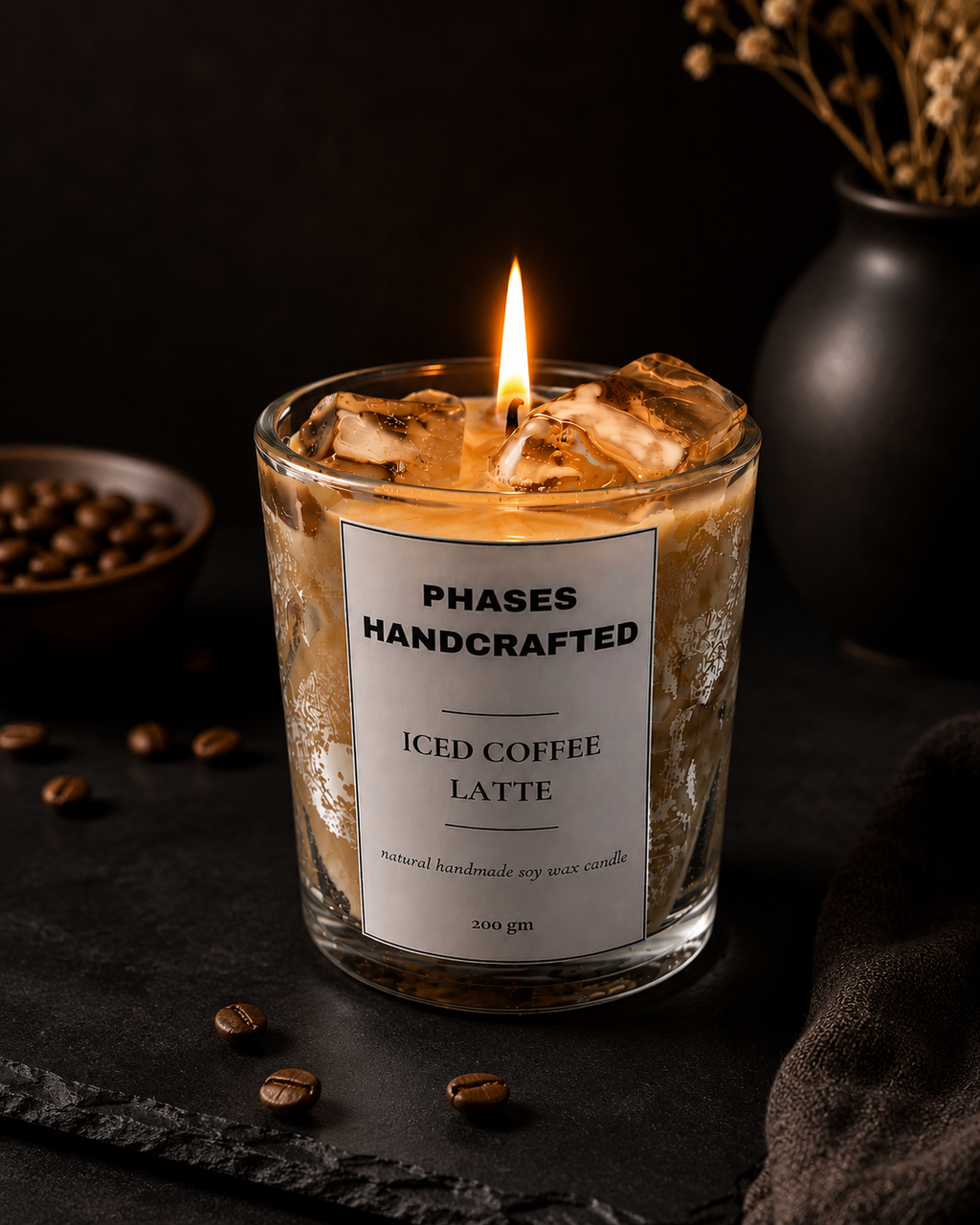 A Gift of Warmth & Love | Iced Coffee Candle + Floral Puppy Bundle