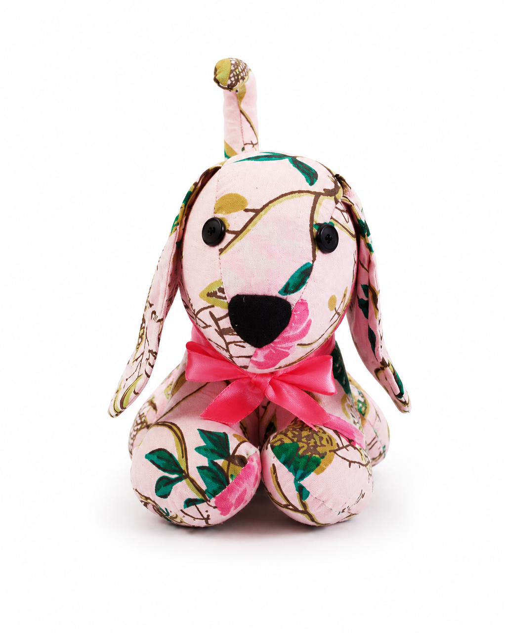Handcrafted Floral Puppy Soft Toy